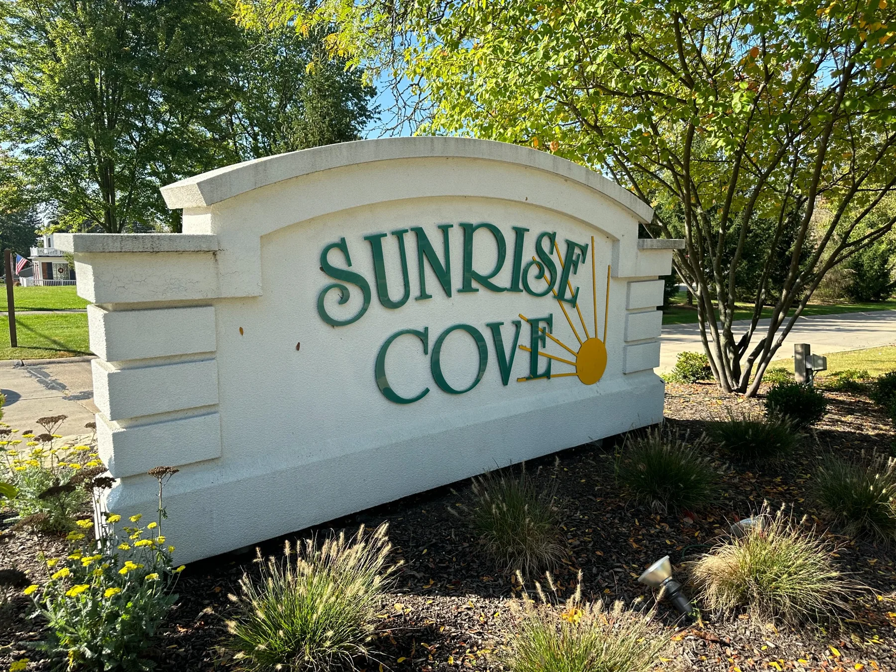 Original Sunrise Cove entrance monument